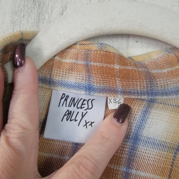 PRINCESS Polly Plaid Button Down Shirt - Picture 2 of 4